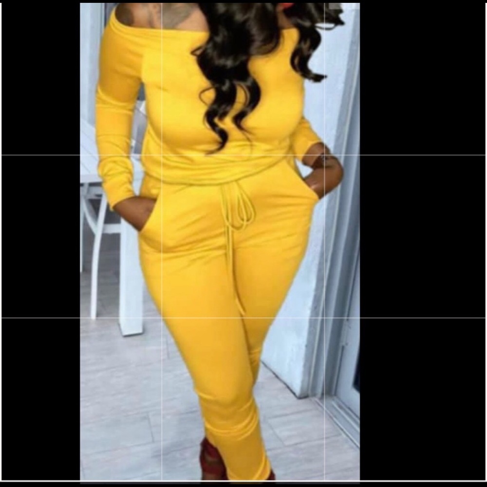 2 piece off the shoulder pants suit